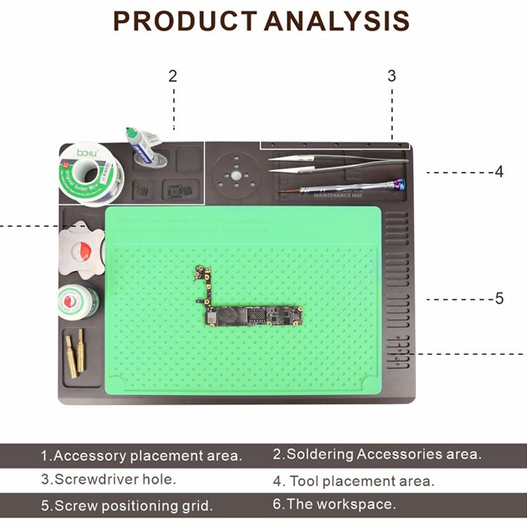 BAKU BA-696 2 in 1 Microscope Maintenance Insulation Pad - Working Mat by BAKU | Online Shopping UK | buy2fix