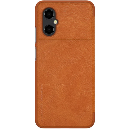 For Xiaomi Poco M4 5G NILLKIN QIN Series Crazy Horse Texture Leather Phone Case(Brown) - Xiaomi Cases by NILLKIN | Online Shopping UK | buy2fix