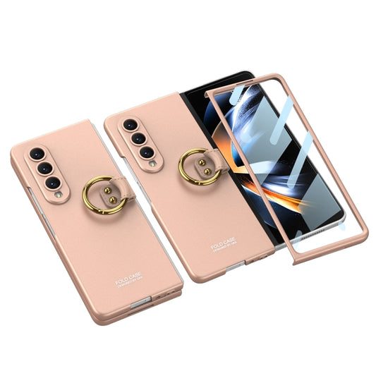 For Samsung Galaxy Z Fold4 GKK Ultra-thin PC Full Coverage Phone Case with Ring Holder(Gold) - Galaxy Z Fold4 5G Cases by GKK | Online Shopping UK | buy2fix