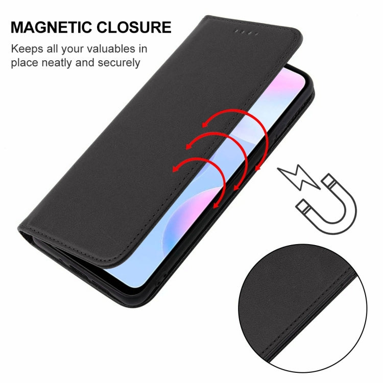 For Xiaomi Redmi 9A Sport Magnetic Closure Leather Phone Case(Black) - Xiaomi Cases by buy2fix | Online Shopping UK | buy2fix
