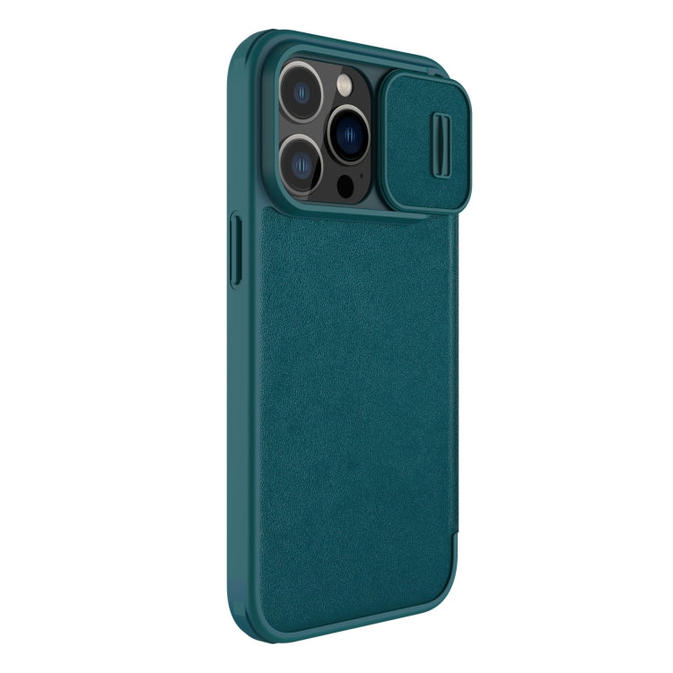 For iPhone 14 Pro NILLKIN QIN Series Pro Leather Phone Case(Green) - iPhone 14 Pro Cases by NILLKIN | Online Shopping UK | buy2fix