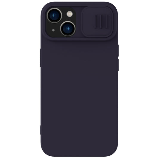 For iPhone 14 Plus NILLKIN CamShield MagSafe Liquid Silicone Phone Case (Deep Purple) - iPhone 14 Plus Cases by NILLKIN | Online Shopping UK | buy2fix