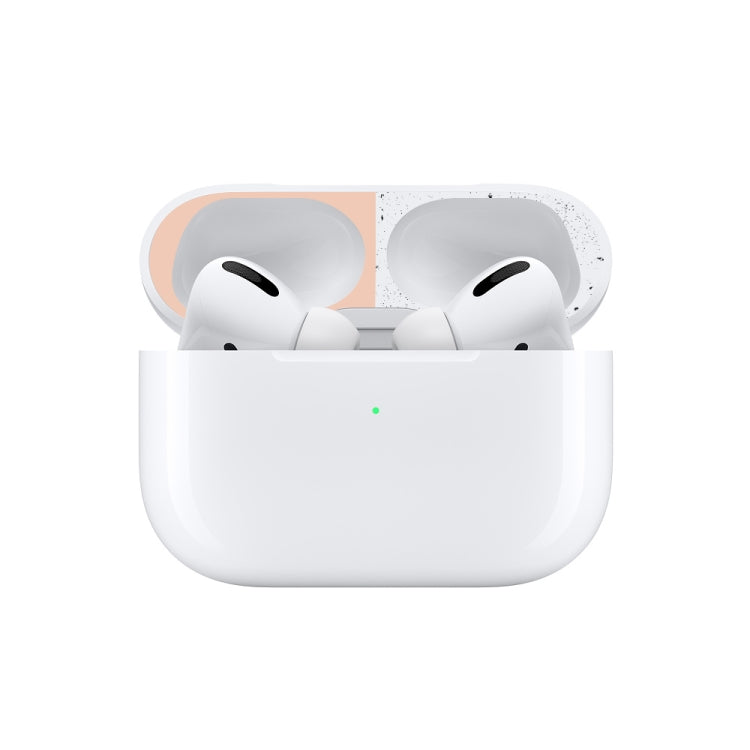 For Apple AirPods Pro 2 Wireless Earphone Protective Case Metal Sticker(Flesh Color) - Protective Sticker by buy2fix | Online Shopping UK | buy2fix