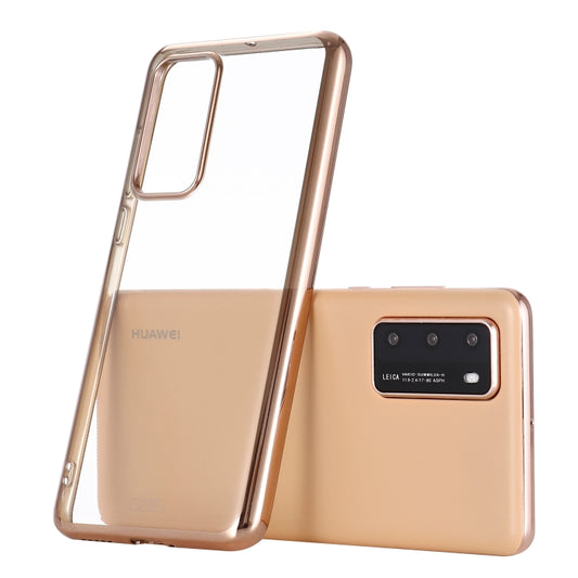 For Huawei P40 GEBEI Plating TPU Shockproof Protective Case(Gold) - Huawei Cases by GEBEI | Online Shopping UK | buy2fix