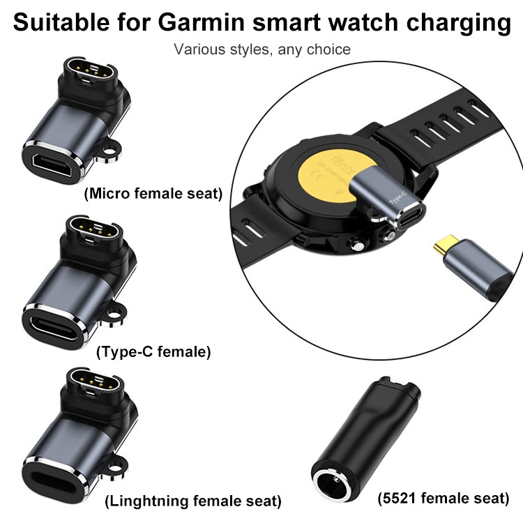 For Garmin Watch Charging Adapter, Interface:Type-C 90 Elbow - Smart Wear by buy2fix | Online Shopping UK | buy2fix