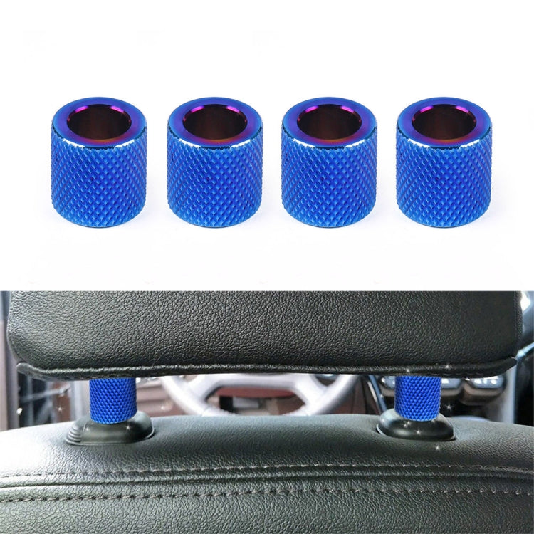 4 in 1 Car Seat Headrest Collars Rings Decor(Blue) - In Car by buy2fix | Online Shopping UK | buy2fix