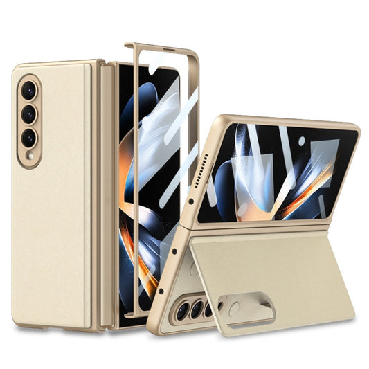 For Samsung Galaxy Z Fold4 GKK Integrated Ultra-thin Folding Leather Phone Case with Stand(Champagne Gold) - Galaxy Z Fold4 5G Cases by GKK | Online Shopping UK | buy2fix