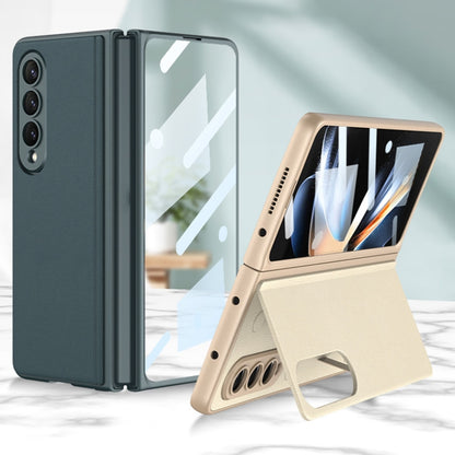 For Samsung Galaxy Z Fold4 GKK Integrated Ultra-thin Folding Leather Phone Case with Stand(Carbon Fiber) - Galaxy Z Fold4 5G Cases by GKK | Online Shopping UK | buy2fix