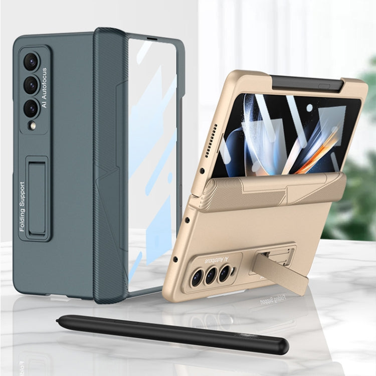 For Samsung Galaxy Z Fold4 GKK Integrated Magnetic Folding Phone Case with Pen Slot(Champagne Gold) - Galaxy Z Fold4 5G Cases by GKK | Online Shopping UK | buy2fix