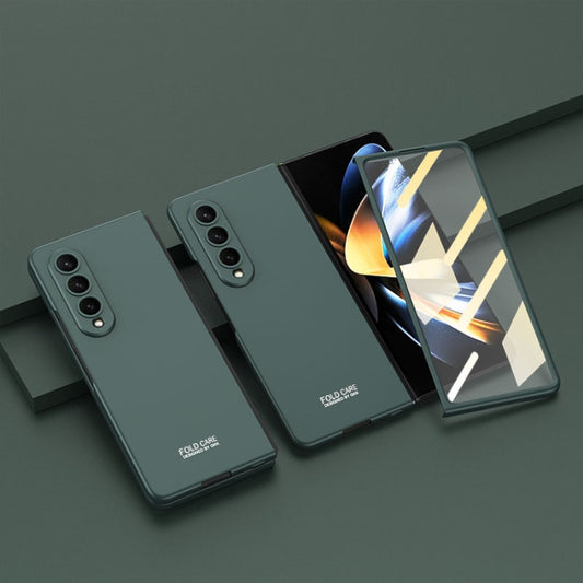 For Samsung Galaxy Z Fold4 GKK Integrated Ultra-thin Full Coverage Phone Flip Case(Night Green) - Galaxy Z Fold4 5G Cases by GKK | Online Shopping UK | buy2fix