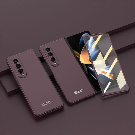 For Samsung Galaxy Z Fold4 GKK Integrated Ultra-thin Full Coverage Phone Flip Case(Wine Red) - Galaxy Z Fold4 5G Cases by GKK | Online Shopping UK | buy2fix