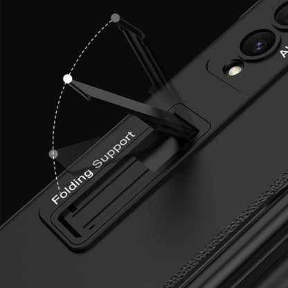 For Samsung Galaxy Z Fold4 GKK Magnetic Hinge Flip Phone Case with Holder & Pen Slot(Green) - Galaxy Z Fold4 5G Cases by GKK | Online Shopping UK | buy2fix