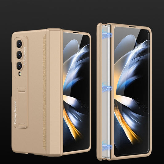 For Samsung Galaxy Z Fold4 GKK Magnetic Hinged Folding Full Phone Case(Champagne Gold) - Galaxy Z Fold4 5G Cases by GKK | Online Shopping UK | buy2fix