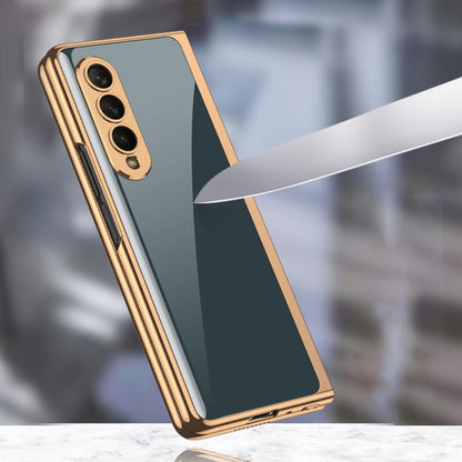 For Samsung Galaxy Z Fold4 GKK Integrated Electroplating Painted Glass Phone Case(Pink Gold) - Galaxy Z Fold4 5G Cases by GKK | Online Shopping UK | buy2fix