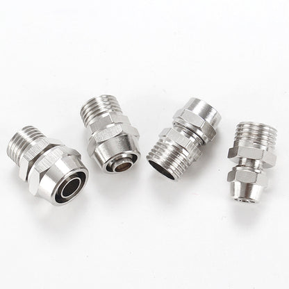 PC8-01 LAIZE 10pcs Nickel Plated Copper Pneumatic Quick Fitting Connector -  by LAIZE | Online Shopping UK | buy2fix