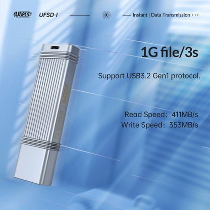 ORICO USB Solid State Flash Drive, Read: 520MB/s, Write: 450MB/s, Memory:256GB, Port:Type-C(Silver) - USB Flash Drives by ORICO | Online Shopping UK | buy2fix