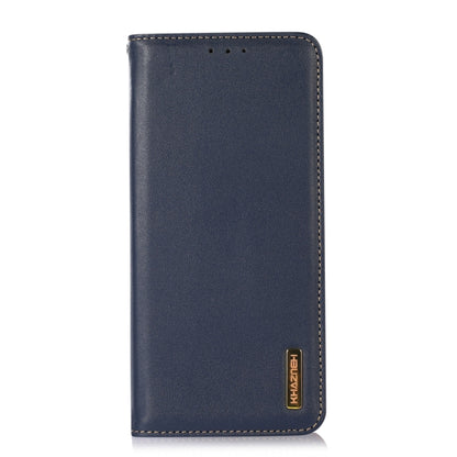 For Samsung Galaxy S23 5G KHAZNEH Nappa Top Layer Cowhide Leather Phone Case(Blue) - Galaxy S23 5G Cases by buy2fix | Online Shopping UK | buy2fix