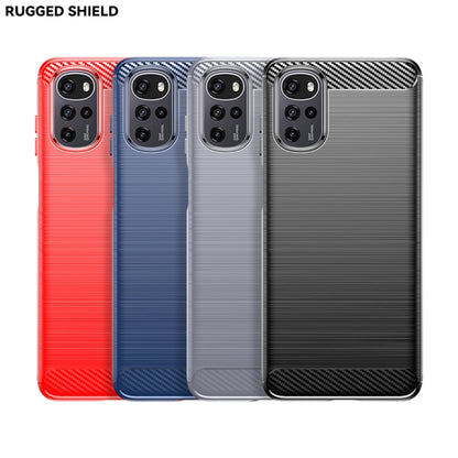 For Honor X6 5G Brushed Texture Carbon Fiber TPU Phone Case(Red) - Honor Cases by buy2fix | Online Shopping UK | buy2fix