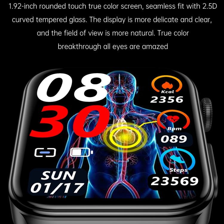 E500 1.83 inch HD Square Screen TPU Watch Strap Smart Watch Supports ECG Monitoring / Non-invasive Blood Sugar(Blue) - Smart Wear by buy2fix | Online Shopping UK | buy2fix