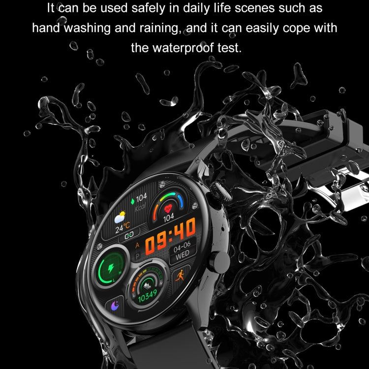 Ochstin 5HK8 Pro 1.36 inch Round Screen Blood Oxygen Blood Pressure Monitoring Bluetooth Smart Watch, Strap:Silicone(Black) - Smart Wear by OCHSTIN | Online Shopping UK | buy2fix