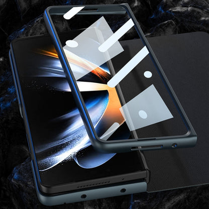 For Samsung Galaxy Z Fold4 GKK Integrated Flip Phone Case with Detachable Pen Holder(Carbon Fiber) - Galaxy Z Fold4 5G Cases by GKK | Online Shopping UK | buy2fix