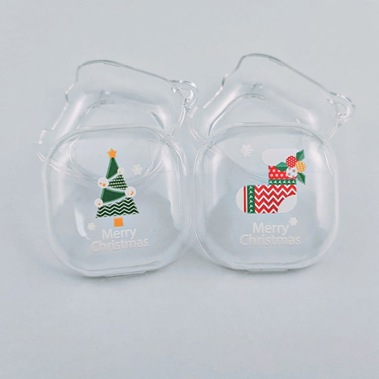 For Samsung Galaxy Buds Live Christmas Transparent TPU Earphone Case(Elk) - Samsung Earphone Case by buy2fix | Online Shopping UK | buy2fix