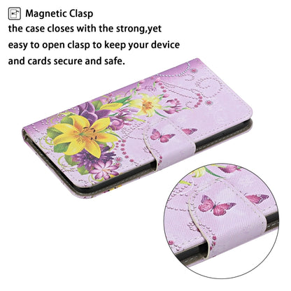 For Xiaomi Redmi A1 Colored Drawing Pattern Leather Phone Case(Yellow Flower Butterfly) - Xiaomi Cases by buy2fix | Online Shopping UK | buy2fix