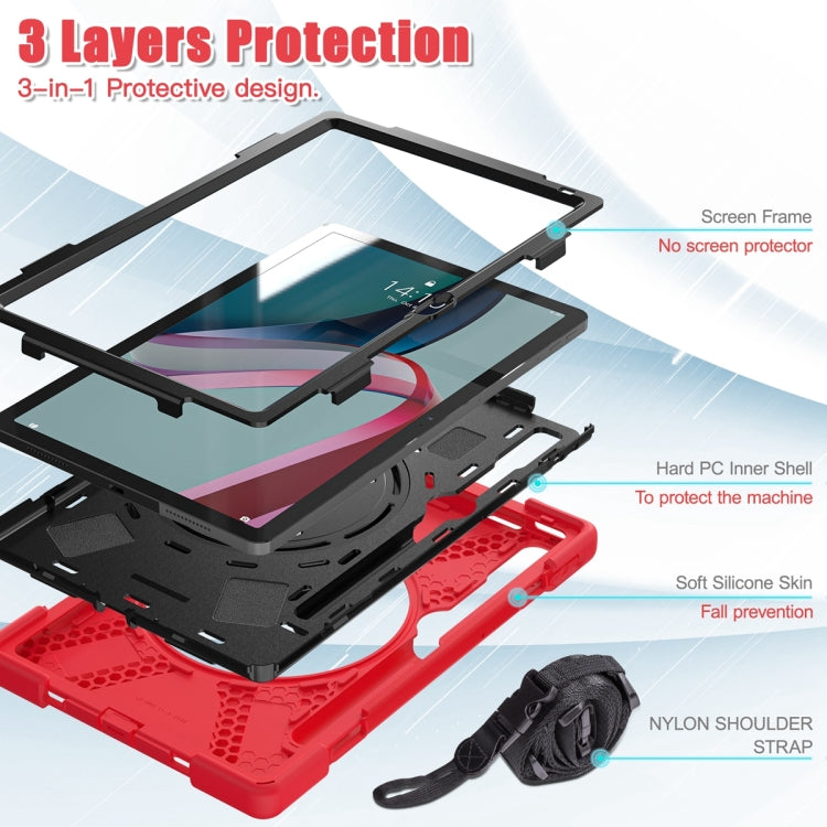 For Lenovo Pad Pro 2022 11.2 inch Silicone + PC Protective Tablet Case(Red) - For Lenovo by buy2fix | Online Shopping UK | buy2fix