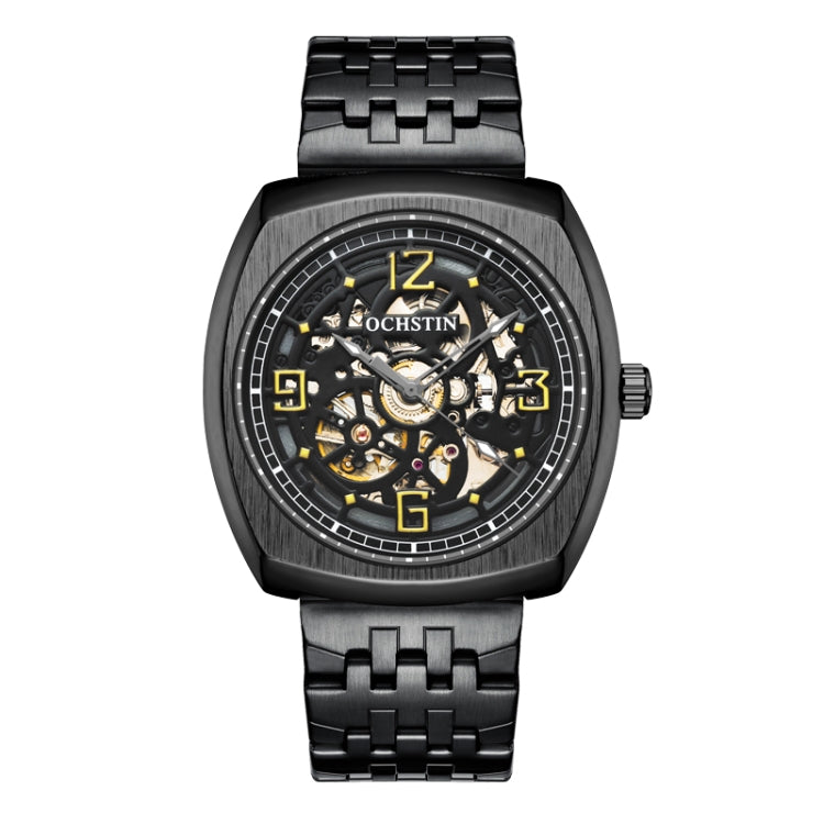 OCHSTIN 7262 Masterpiece Series Mechanical Steel Band Men Watch(Black Gold) - Metal Strap Watches by OCHSTIN | Online Shopping UK | buy2fix