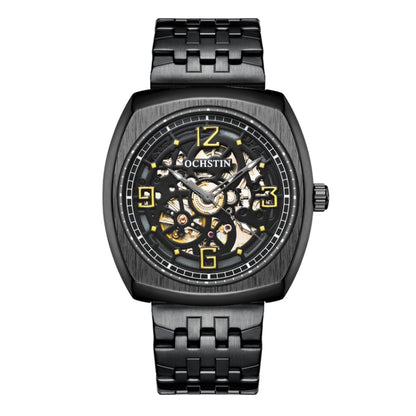 OCHSTIN 7262 Masterpiece Series Mechanical Steel Band Men Watch(Black Gold) - Metal Strap Watches by OCHSTIN | Online Shopping UK | buy2fix