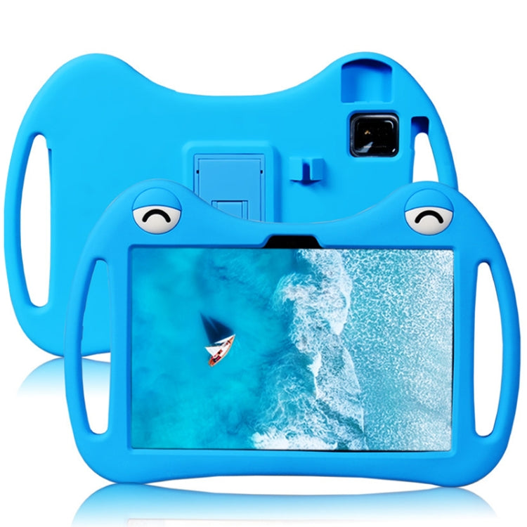 For TCL Tab 10 5G Cartoon Silicone Shockproof Protective Tablet Case with Stand & Pen Slot(Blue) - Others by buy2fix | Online Shopping UK | buy2fix