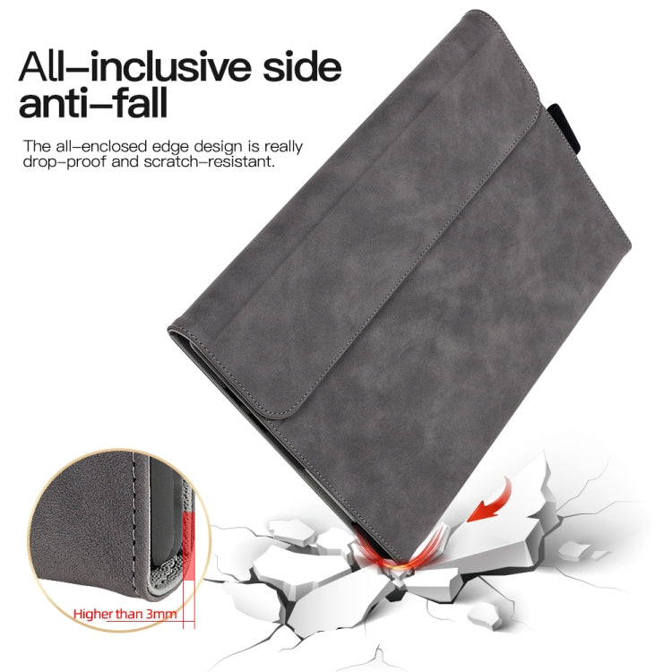 For Microsoft Surface Pro 9 Sheepskin All-Inclusive Shockproof Protective Case with Power Bag(Black) - Others by buy2fix | Online Shopping UK | buy2fix