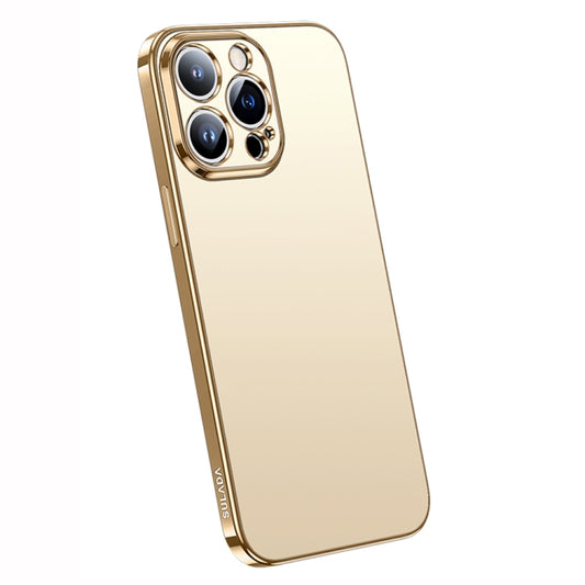 For iPhone 14 Pro Max SULADA Electroplating Frosted All-inclusive TPU Phone Case(Gold) - iPhone 14 Pro Max Cases by SULADA | Online Shopping UK | buy2fix