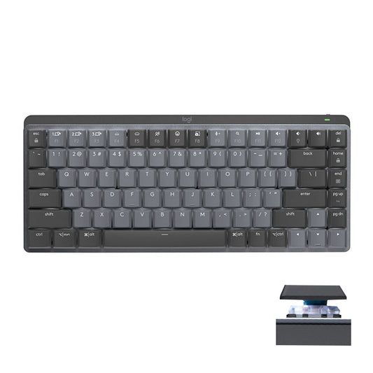 Logitech MX Mechanical Mini Wireless Bluetooth Dual Mode Keyboard with Logi Bolt USB Receiver(Green Axis) - Wireless Keyboard by Logitech | Online Shopping UK | buy2fix