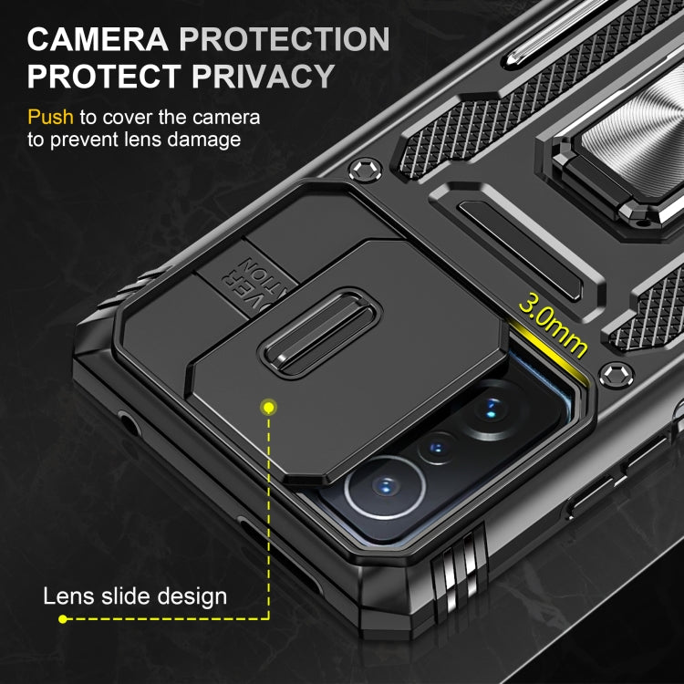 For Xiaomi 11T Armor PC + TPU Camera Shield Phone Case(Black) - Xiaomi Cases by buy2fix | Online Shopping UK | buy2fix