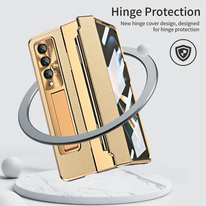 For Samsung Galaxy Z Fold3 5G Integrated Full Coverage Phone Case with Hinge(Gold+Gold) - Galaxy Phone Cases by buy2fix | Online Shopping UK | buy2fix