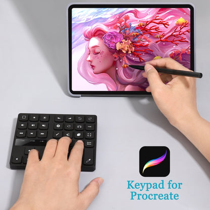 533 Bluetooth 5.0 Painting Keyboard 35 keys Keypad Wireless Digital keyboard(Black) - Wireless Keyboard by buy2fix | Online Shopping UK | buy2fix