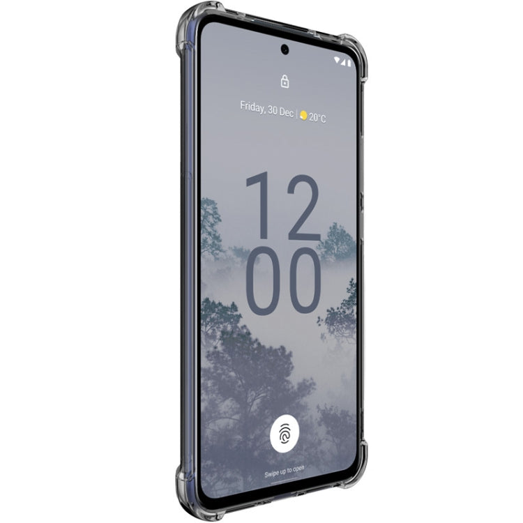 For Nokia X30 5G imak Shockproof Airbag TPU Phone Case(Transparent Black) - Nokia Cases by imak | Online Shopping UK | buy2fix