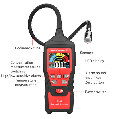 HABOTEST HT601A Combustible Gas Detector Thousand Battery Model without Numerical Display - Gas Monitor by HABOTEST | Online Shopping UK | buy2fix