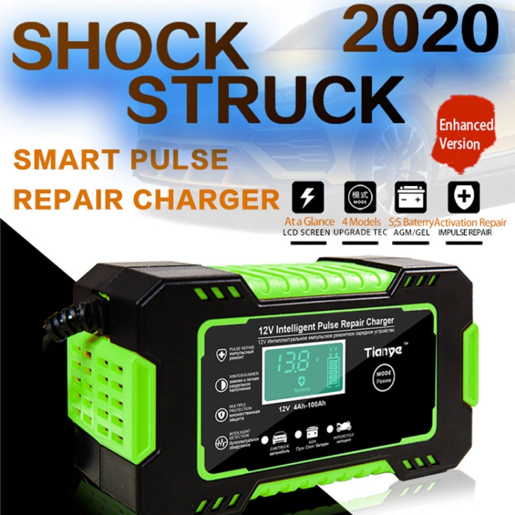 Motorcycle / Car Battery Smart Charger with LCD Creen, Plug Type:US Plug - In Car by buy2fix | Online Shopping UK | buy2fix