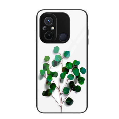 For Xiaomi Redmi 12C Colorful Painted Glass Phone Case(Sapling) - Xiaomi Cases by buy2fix | Online Shopping UK | buy2fix