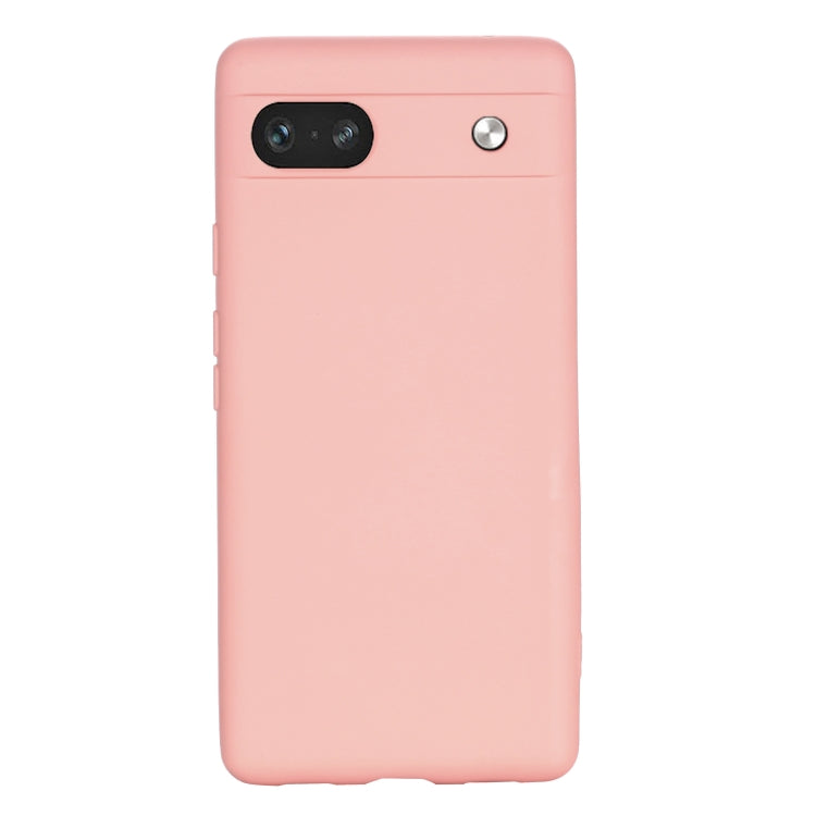 For Google Pixel 7a Pure Color Liquid Silicone Shockproof Phone Case(Pink) - Google Cases by buy2fix | Online Shopping UK | buy2fix