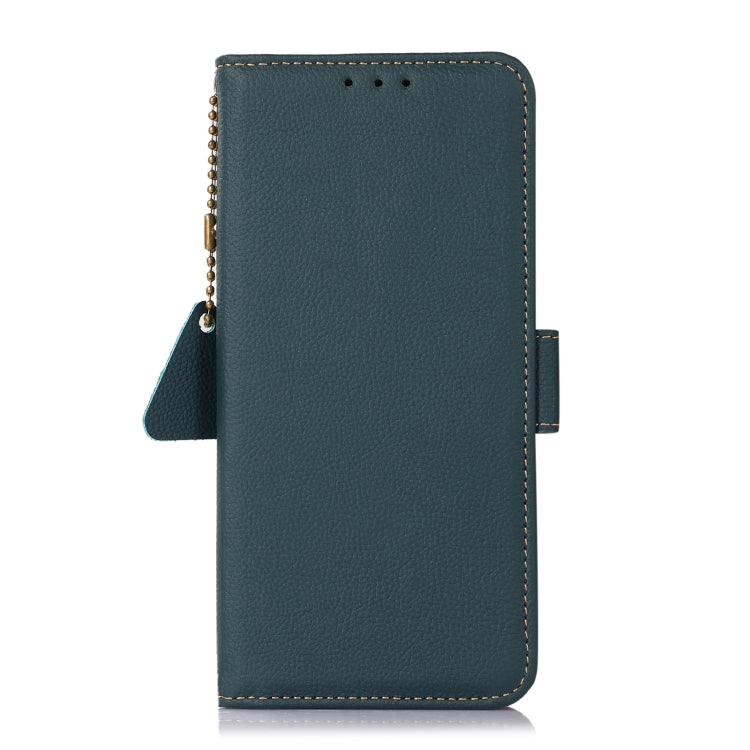 For Sony Xperia 1 IV Side-Magnetic TJ Genuine Leather RFID Phone Case(Green) - Sony Cases by buy2fix | Online Shopping UK | buy2fix