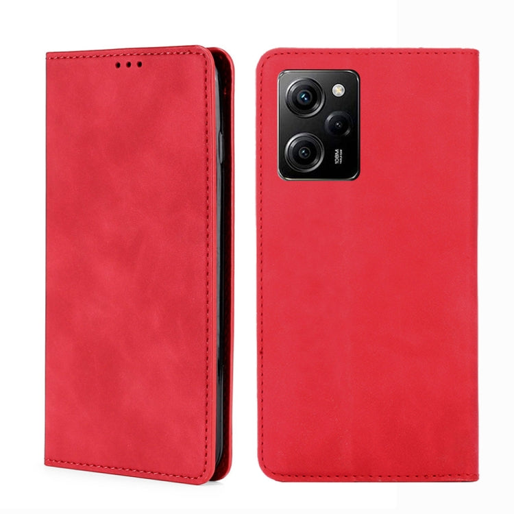 For Xiaomi Poco X5 Pro / Redmi Note 12 Pro Speed Skin Feel Magnetic Horizontal Flip Leather Phone Case(Red) - Xiaomi Cases by buy2fix | Online Shopping UK | buy2fix