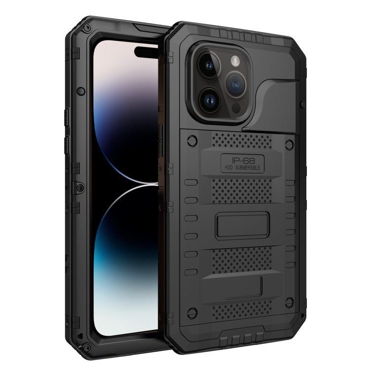 For iPhone 14 Pro Max RedPepper Wolf 360 Full Body Rugged Life Waterproof Phone Case(Black) - iPhone 14 Pro Max Cases by RedPepper | Online Shopping UK | buy2fix