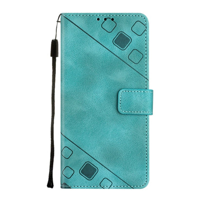 For Motorola Moto G53 5G Skin-feel Embossed Leather Phone Case(Green) - Motorola Cases by buy2fix | Online Shopping UK | buy2fix