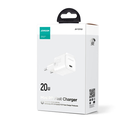 JOYROOM JR-TCF02 PD Type-C 20W Mini Charger, Plug:EU Plug(White) - USB Charger by JOYROOM | Online Shopping UK | buy2fix