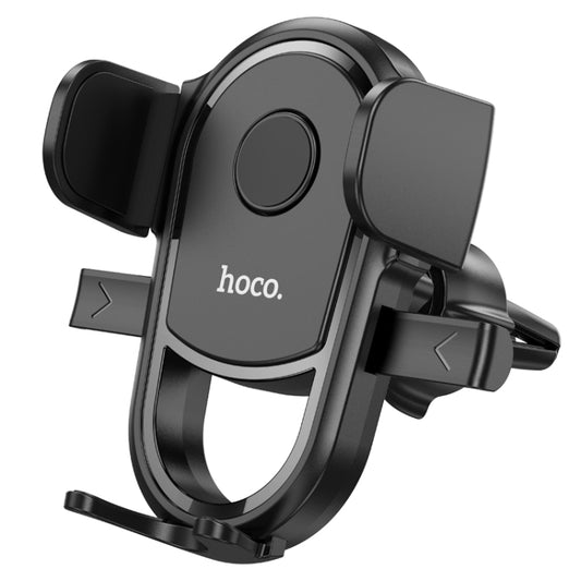 hoco H6 One-button Air Outlet Car Holder(Black) - In Car by hoco | Online Shopping UK | buy2fix