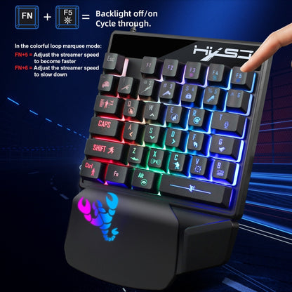 HXSJ V400 35 Keys One-Hand RGB Backlit Wired Gaming Keyboard -  by HXSJ | Online Shopping UK | buy2fix