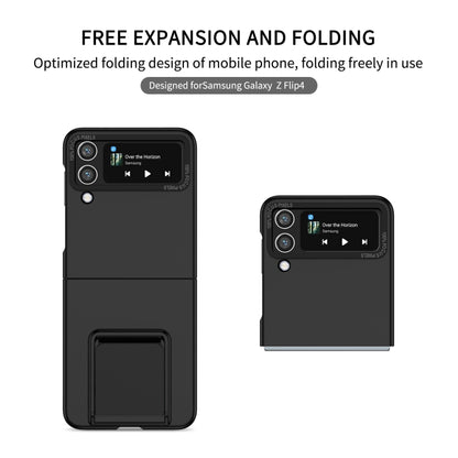 For Samsung Galaxy Z Flip4 5G Three-dimensional Folding Holder PC Phone Case(Black) - Galaxy Z Flip4 5G Cases by buy2fix | Online Shopping UK | buy2fix